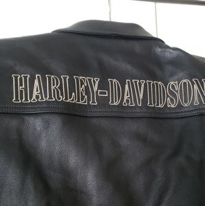 Harley Davidson Mens Leather Biker Jacket- Size XL